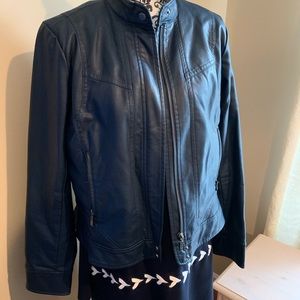 Bernardo blue pleather jacket
